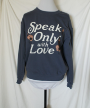 Wound Up Speak Only With Love Soft Sweatshirt Size Medium 7-9 Gray Poppies - £8.29 GBP