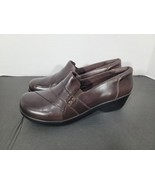 Clarks Collection Shoes Womens 8.5M Esha Marigold Loafers Brown Leather  - $594.91 MXN