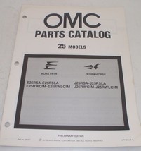 1980 Preliminary OMC Outboard Parts Catalog 25 HP Worktwin Workhorse - £13.74 GBP