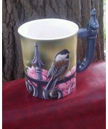 WILD WINGS Mug Cup Backyard Beauty Chickadee Flowers Birds Millibette 3D... - $24.30