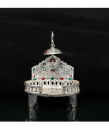 925 sterling silver Bal Gopala throne god  stand chair puja article su200 - $362.92