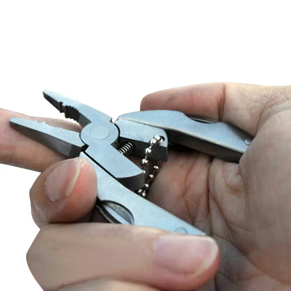 Portable Multitool Pliers Stainless Steel Mini Keychain Plier Pliers Knife Key - £11.94 GBP+