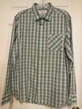 Penguin by Munsingwear Men&#39;s Long Sleeve Button Shirt Blue Classic Fit Large  - £14.02 GBP