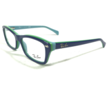 Ray-Ban Kinder Brille Rahmen RB1550 3657 Blau Rechteckig Cat Eye 48-15-130 - £21.87 GBP