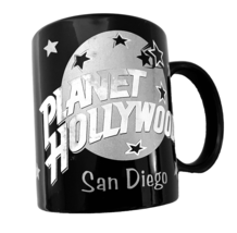 Planet Hollywood Coffee Mug Black Silver 1991 San Diego Stars Cup LINYI - £14.79 GBP