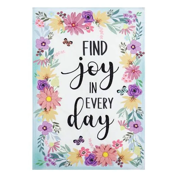 Find Joy In Everyday Garden Flag,-2 Sided Message, 12.5&quot; x 18&quot; - €17,49 EUR