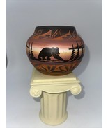 Navajo Pottery USA POTTERY SCULPTED HANDMADE NAVAJO Vase Pot Signed - £23.49 GBP