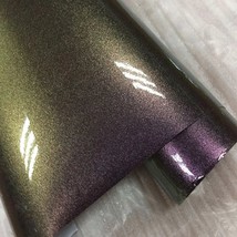 New arrival Chame glitter vinyl sticker Dark blue to purple Chamecar wrap film   - £76.39 GBP