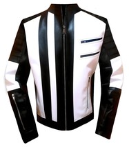 Men&#39;s Leather Jacket Faux Handmade Murk Model - $299.00