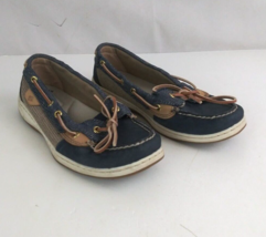 Sperry Top Sider Memory Foam Blue Denim &amp; Leather Boat Shoe Women&#39;s 8M - £11.38 GBP