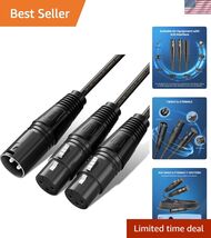 Durable 1.5 Feet XLR Y-Splitter Cable – Ideal for Mixer and Home Theater... - $28.70