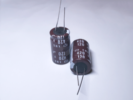 10PCS KMG Chemi-Con 120uF 420V 18x31 mm Electrolytic Radial Capacitor - $15.00