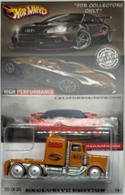 Orange Long Gone Truck CUSTOM Hot Wheels California-Toys.com w/Real Ride... - £74.07 GBP
