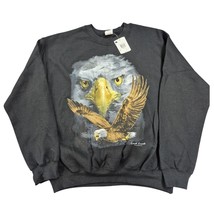 NWT VTG K-Mart Gildan Heavy Blend cot/poly Blk Sweatshirt Eagle graphic ... - $906.84 MXN