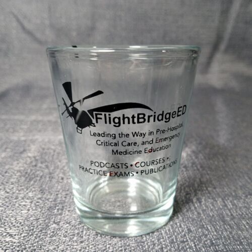 Primary image for Vintage Shot Glass Flight Bridge Education Hospital Medicine - Advertizing