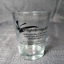 Vintage Shot Glass Flight Bridge Education Hospital Medicine - Advertizing - £4.70 GBP