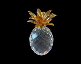 Swarovski Crystal Pineapple Paperweight With Gold-Tone Leaves - $38.55