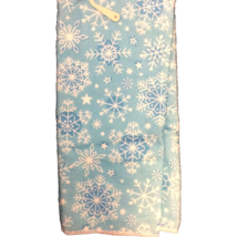 Winter Holiday Blue White Snowflakes Towel Oven Mitt Kitchen Decoration -3pc Set - £8.18 GBP