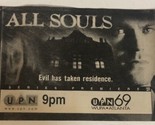 2001 All Souls UPN Print Ad Daniel Cosgrove TPA21 - £4.72 GBP