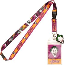 DC Comics The Joker Laughing Art Images Lanyard with Rubber Joker Face C... - $6.89