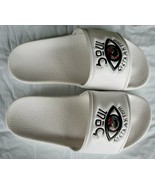 NEW! WOMEN&#39;S SOUL EYETRAKTION WHITE SLIDES SZ 11.5 URBAN HIP HOP FASHION... - $40.60 CAD