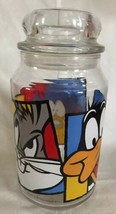 1994 Warner Brothers Bugs Bunny Daffy Duck Taz Glass Candy Jar Looney Tu... - $25.99