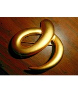 YVES ROCHER VINTAGE GOLD PLATED LADIES MODERNIST SPIRAL PIN BROOCH MARKE... - £11.35 GBP