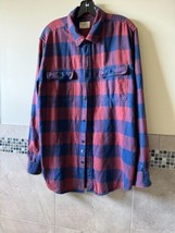 Nudie Jeans Co. Flannel Rust Blue Plaid Shirt SZ XL - $79.20