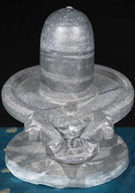 12&quot; Shivling Statue Religious Black Marble Shiva Lingam Hindu Pooja Hinduism - £534.06 GBP