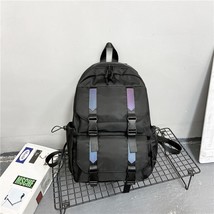 Cute New Casual Backpack Fashion Solid Color Nylon Casual School Bags Teenagers  - £25.30 GBP