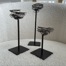 Set of 3 Tiered Wire Spun Candle Holders Votive Tea Light Size - $32.40