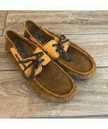 Ariat 4LR Leather Gleeson Brown / Orange Slip On Loafers Shoes Mens 10 - $49.99