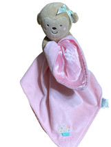 Carters Child of Mine Pink Lovey Monkey Sweet Cupcake Rattle Head Satin ... - $14.84