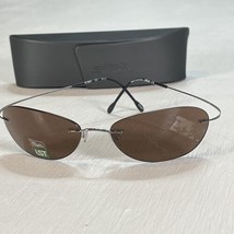 Silhouette Titan Sunglasses 8067 65 6112 Titanium Silver LST SPX Rimless... - $156.68