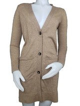 Pendleton Merino Sweater Womens XXS Beige Long Cardigan Duster Timeless ... - £54.95 GBP