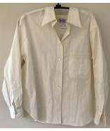 Escada Sport White Yellow Striped Cotton Button Up Blouse Shirt Womens S... - £23.59 GBP