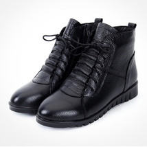 Shoes Women Winter Warm Ankle Boots Genuine Leather Boots Women Casual Shoes Fem - £44.94 GBP