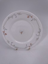Arcopal by Odessa 7 3/4 in Salad Dessert Plate Blue &amp; Pink Flowers White - £7.03 GBP