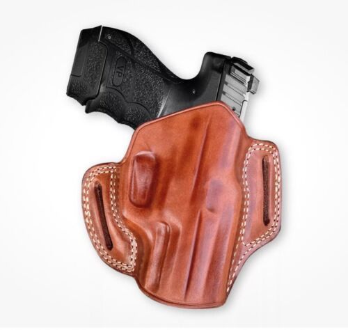 Fits H&amp;K VP9SK 9mm 3.39”BBL Leather OWB Belt Holster Open Top #1268# RH - $54.44