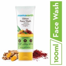 Mamaearth Ubtan Face Wash With Turmeric &amp;Saffron For Tan Removal,100ml,Pack of 1 - £13.91 GBP