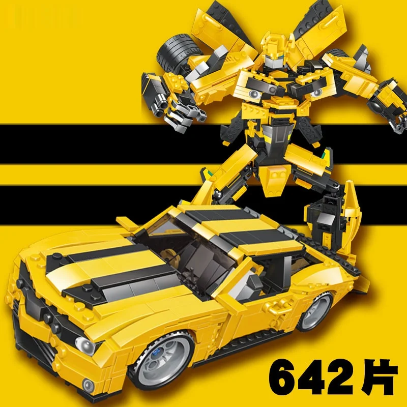 City Speed Champion Sports Car Deformation Robot Small Particle Building Block - £20.36 GBP+