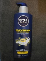 NIVEA Men Maximum Hydration 3-in-1 Nourishing Lotion Body Face Hands (MO1) - £13.12 GBP