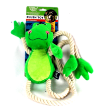 1 Ct The Humane Society Plush Rope Frog Dog Toy With Squeaker - £18.76 GBP
