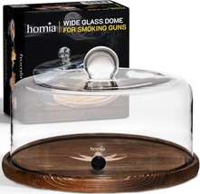 Smoking Cloche For Drinks, Glass Smoke Infuser Cover Lid For Cocktail Smoker, - £73.01 GBP
