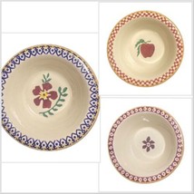 Vintage NICHOLAS MOSSE 3-Nesting Bowls Hand Painted Chef Set Handcrafted... - £46.44 GBP