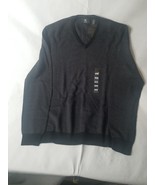NEW Calvin Klein Men’s Italian Yarn Merino Wool V-Neck Sweater L Grey/Bl... - £15.77 GBP