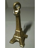 Eiffel Tower Gold Tone Solid Pendant Paris Travel Collectible Charm Vint... - £7.85 GBP