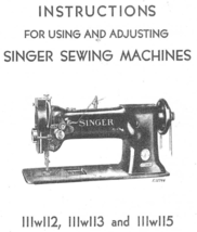 Singer 111w112 111w113 111w115 manual sewing machine - $12.99