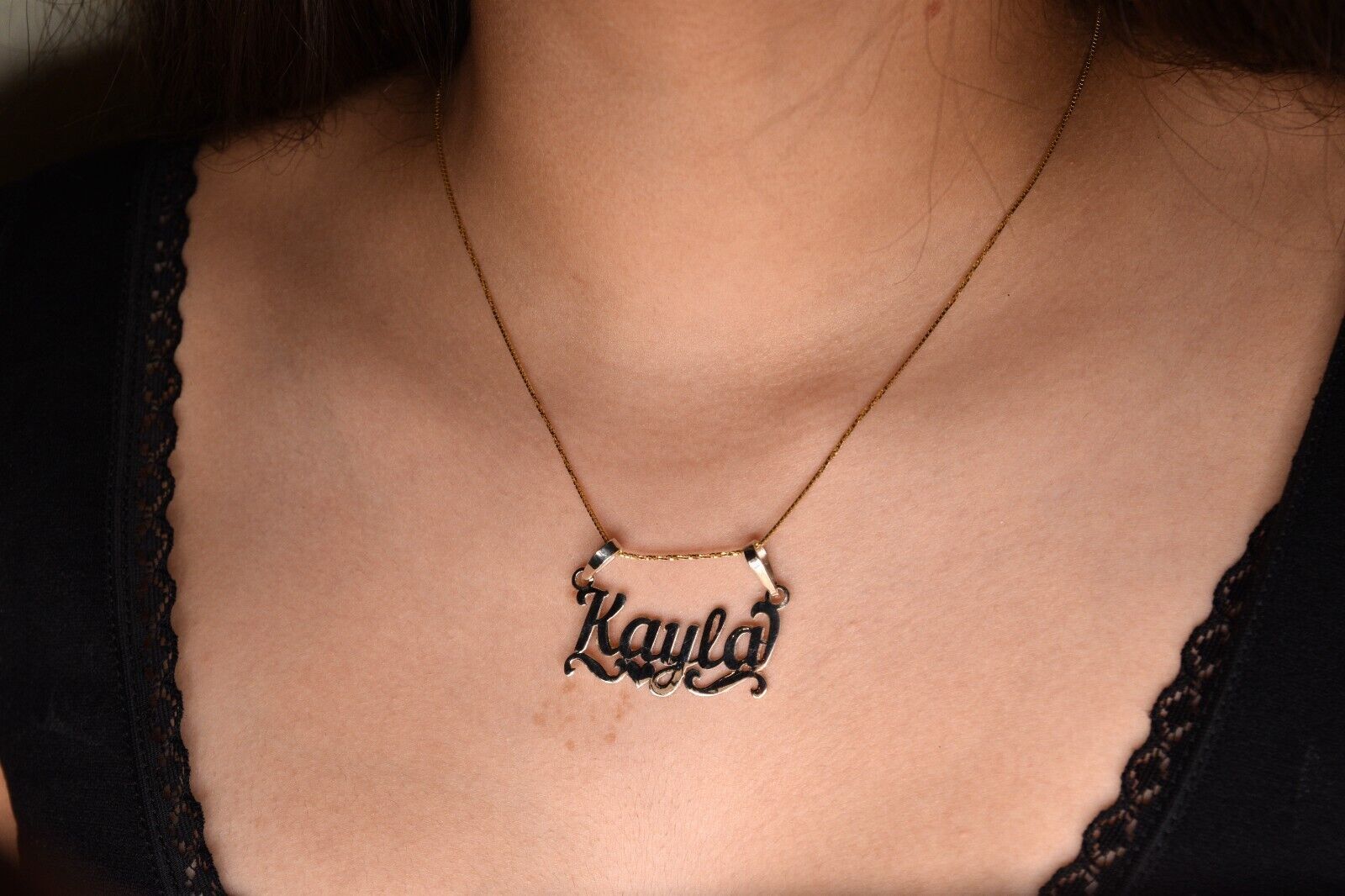Personalized Custom 925 Silver Name Plate Pendant Charm Item image 2