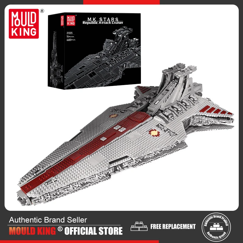 MOULD KING Building Blocks The MOC-0694 Republic Attack Cruiser Star Destroyer - £345.26 GBP+